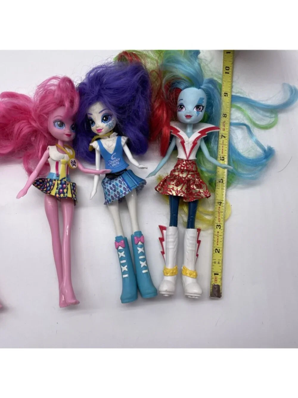 4 MLP Equestrian Girls 9” Rainbow Dash Rarity 2 Pinkie Pie Clothes Boots